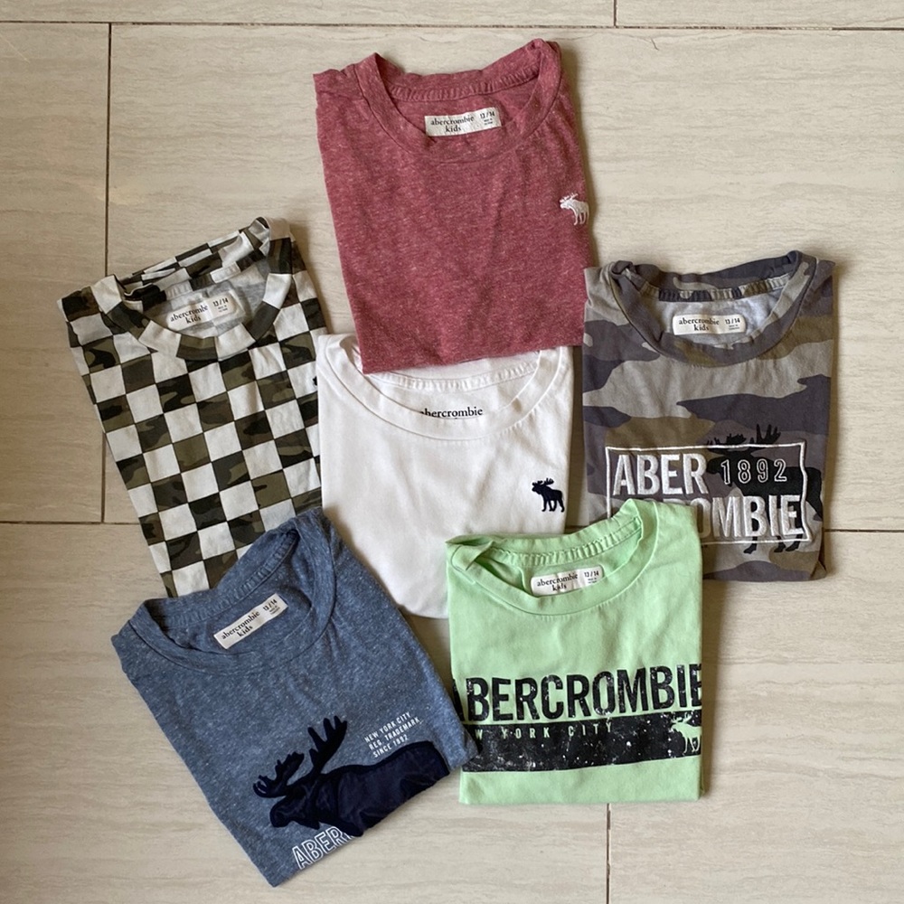 Lot of 6 Abercrombie Kids t-shirts